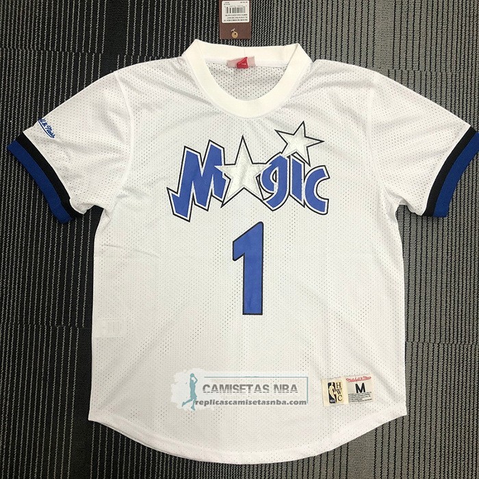 Camiseta Manga Corta Orlando Magic Tracy McGrady NO 1 Blanco